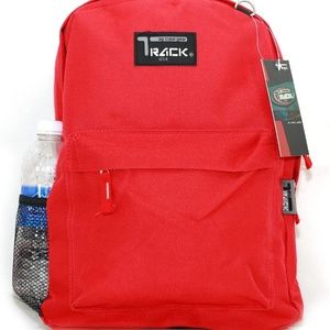 TRIPLE GEAR U.S.A TRACK BACKPACK Bookbag 16"  Choice  Red / Brown or Navy NEW